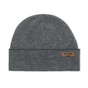 grey branded beanie for promotions