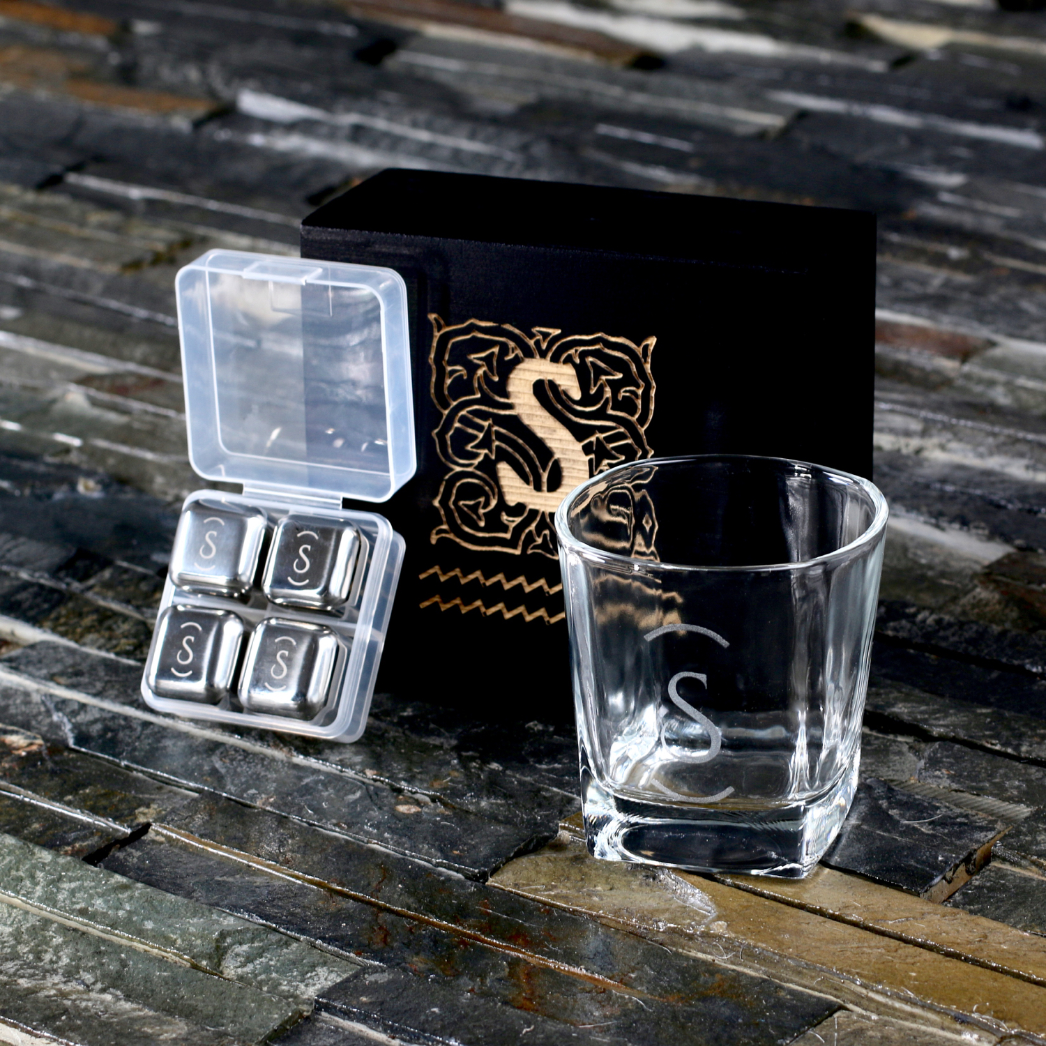 Whiskey Stones Set Gift Box, Whiskey Glass Set Gift Box